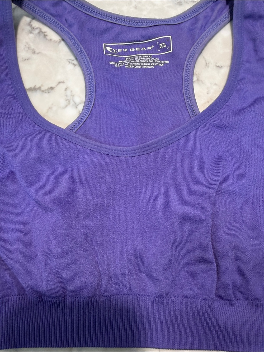 tek gear Violet Racerback Sports Bra PM/Size XL